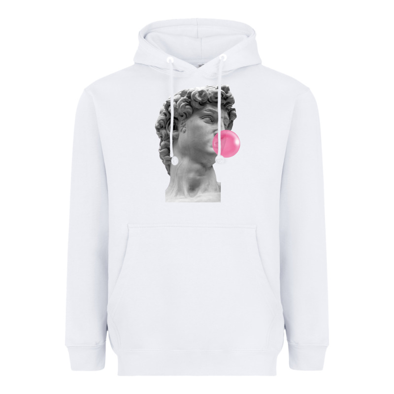 Vaporwave Statue Head With Bubblegum Heavyweight Hoodie by artisFamous | Teevron