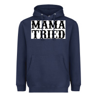 Navy Mama Tried Heavyweight Hoodie - artisFamous