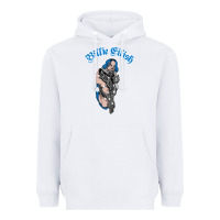 White b.i.l.l.i.e  e i.li.s.h  official  bling  t shirt Heavyweight Hoodie - artisFamous