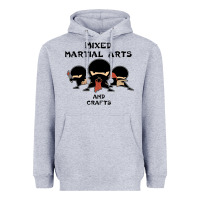 Heather Grey mixed martial arts and crafts Heavyweight Hoodie - artisFamous