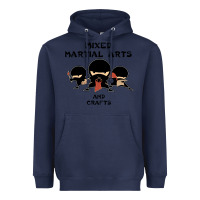 Navy mixed martial arts and crafts Heavyweight Hoodie - artisFamous