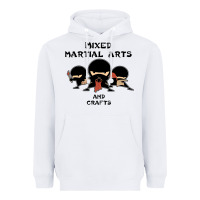 White mixed martial arts and crafts Heavyweight Hoodie - artisFamous