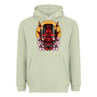 Matcha demon oni mask Heavyweight Hoodie - artisFamous
