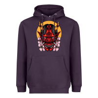 Plum demon oni mask Heavyweight Hoodie - artisFamous