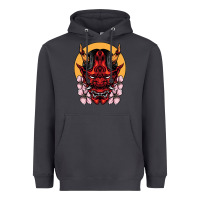 Smoke demon oni mask Heavyweight Hoodie - artisFamous
