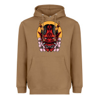 Toasted Coconut demon oni mask Heavyweight Hoodie - artisFamous