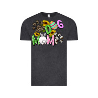 Vintage Black Dog mom Easter Mother's Day Vintage Tee - FaDigitalArtStudio