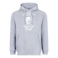 Heather Grey Ron tv show parks Swanson - Bacon & Eggs Heavyweight Hoodie - artisFamous
