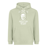 Matcha Ron tv show parks Swanson - Bacon & Eggs Heavyweight Hoodie - artisFamous