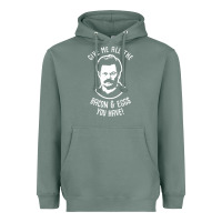 Sage Ron tv show parks Swanson - Bacon & Eggs Heavyweight Hoodie - artisFamous