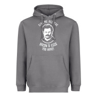 Storm Ron tv show parks Swanson - Bacon & Eggs Heavyweight Hoodie - artisFamous