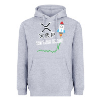 Heather Grey xrp to the moon Heavyweight Hoodie - artisFamous