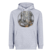 Heather Grey cobra k.a.i rusted steel snake lo go graphic t shirt Heavyweight Hoodie - artisFamous