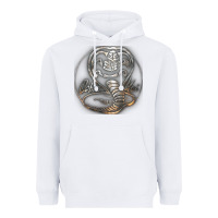 White cobra k.a.i rusted steel snake lo go graphic t shirt Heavyweight Hoodie - artisFamous