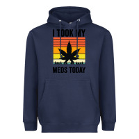 Navy i took my meds today Heavyweight Hoodie - artisFamous