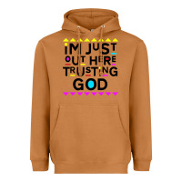 Meerkat i'm just out here trusting god Heavyweight Hoodie - artisFamous