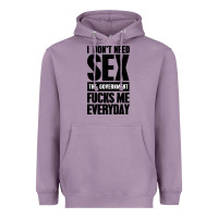 Lavender I DON'T NEED SEX Heavyweight Hoodie - artisFamous