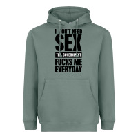 Sage I DON'T NEED SEX Heavyweight Hoodie - artisFamous