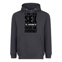 Smoke I DON'T NEED SEX Heavyweight Hoodie - artisFamous