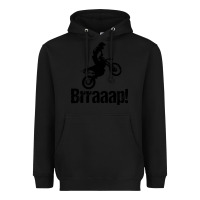 Black brraaap funny dirt bike Heavyweight Hoodie - artisFamous
