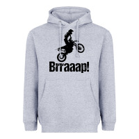 Heather Grey brraaap funny dirt bike Heavyweight Hoodie - artisFamous