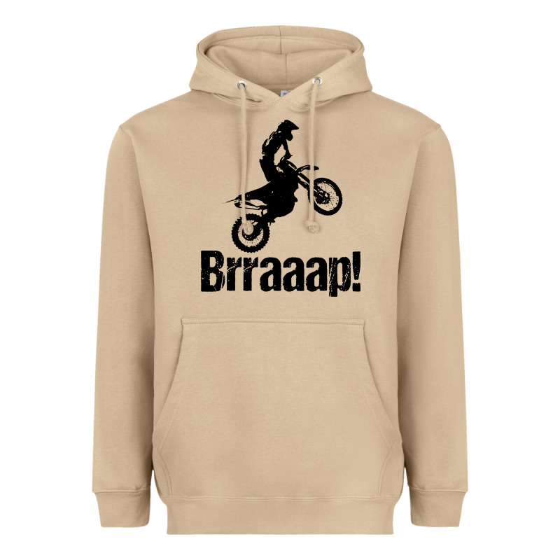 Brraaap Funny Dirt Bike Heavyweight Hoodie by artisFamous | Teevron
