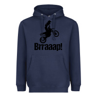Navy brraaap funny dirt bike Heavyweight Hoodie - artisFamous