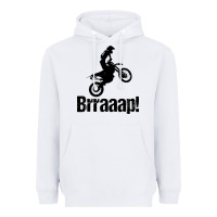 White brraaap funny dirt bike Heavyweight Hoodie - artisFamous