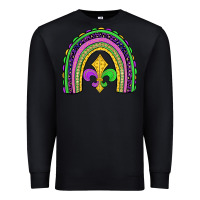 Black mardi gras fleur de lis rainbow Premium Sweatshirt - JahusDesignShop