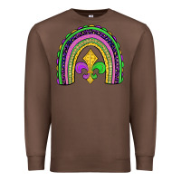 Chestnut mardi gras fleur de lis rainbow Premium Sweatshirt - JahusDesignShop