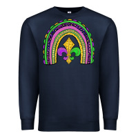 Navy mardi gras fleur de lis rainbow Premium Sweatshirt - JahusDesignShop