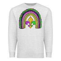 Mardi Gras Fleur De Lis Rainbow Premium Sweatshirt | Teevron