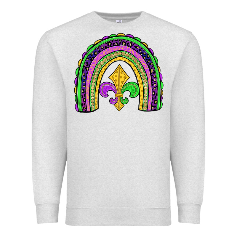 Mardi Gras Fleur De Lis Rainbow Premium Sweatshirt by JahusDesignShop | Teevron