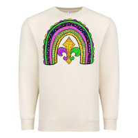 Sandshell mardi gras fleur de lis rainbow Premium Sweatshirt - JahusDesignShop