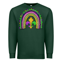Sports Green mardi gras fleur de lis rainbow Premium Sweatshirt - JahusDesignShop