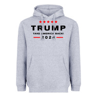 Heather Grey donald trump 2024 take america Heavyweight Hoodie - artisFamous