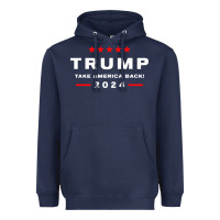 Navy donald trump 2024 take america Heavyweight Hoodie - artisFamous