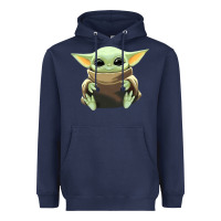 Navy baby yoda Heavyweight Hoodie - artisFamous