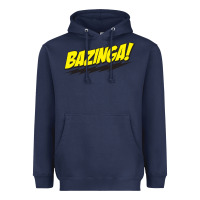 Navy Bazinga! Heavyweight Hoodie - artisFamous
