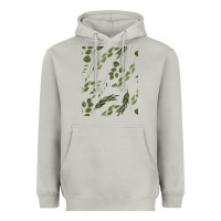 Moon Dust Watercolor Eucalyptus Pattern Heavyweight Hoodie - artisFamous