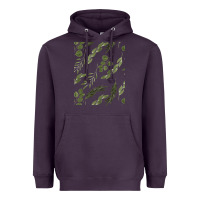 Plum Watercolor Eucalyptus Pattern Heavyweight Hoodie - artisFamous