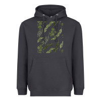 Smoke Watercolor Eucalyptus Pattern Heavyweight Hoodie - artisFamous