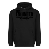 Black i'm an engineering Heavyweight Hoodie - artisFamous