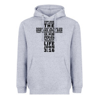 Heather Grey John 3:16 Bible Verse Cool Christian Church Shirts Christianity Heavyweight Hoodie - artisFamous