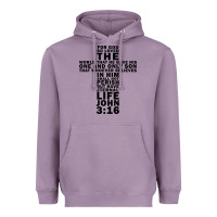Lavender John 3:16 Bible Verse Cool Christian Church Shirts Christianity Heavyweight Hoodie - artisFamous