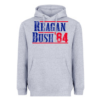 Heather Grey reagan bush '84 Heavyweight Hoodie - artisFamous