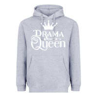 Heather Grey drama queen Heavyweight Hoodie - artisFamous