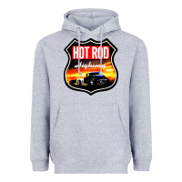Heather Grey HOT ROD GARAGE CAR Heavyweight Hoodie - artisFamous