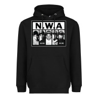 Black N.W.A Californian hip hop group N.W.A Heavyweight Hoodie - artisFamous