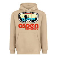 Mushroom aspen colorado ski mountain skiing retro vacation Heavyweight Hoodie - artisFamous